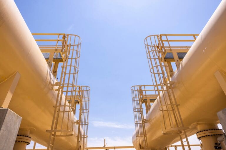 Image of a gas compression plant.