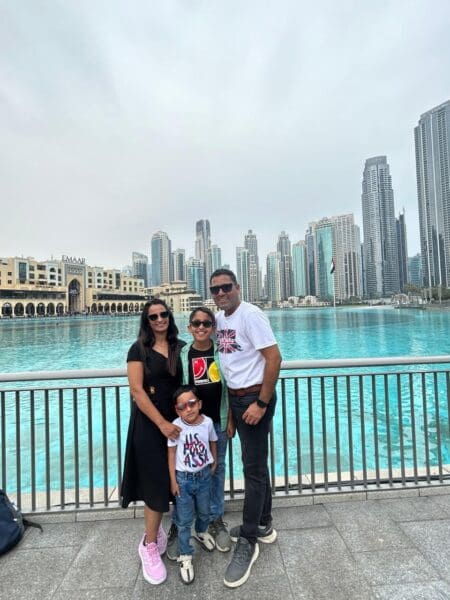 Penspen Principal Mechanical engineer Nilesh Kakade and his family in Dubai